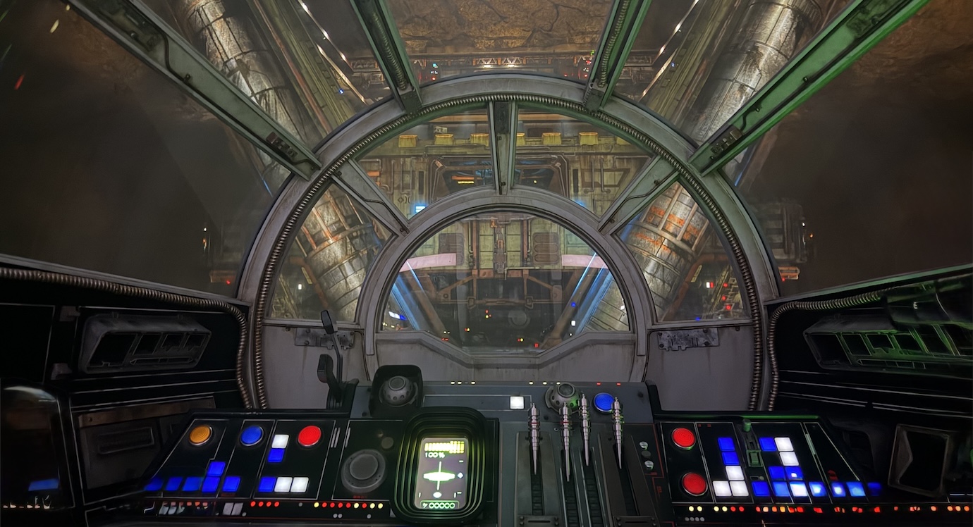 Millenium Falcon Cockpit on Smugglers Run in Walt Disney World