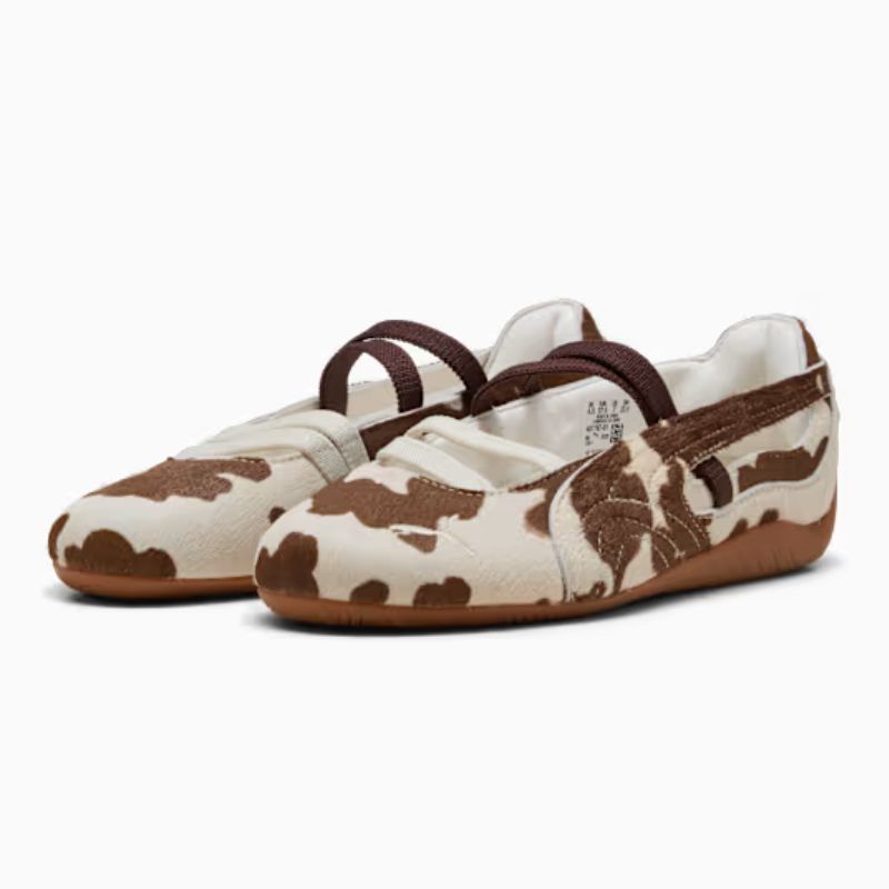 cow print speedcat ballet mary jane trainers by Puma