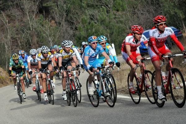 Cofidis and Bbox patrol the front of the peloton