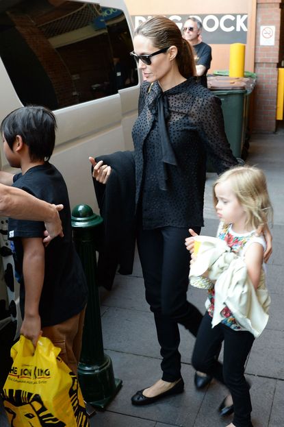 Angelina Jolie enjoys a day out with her kids in Australia