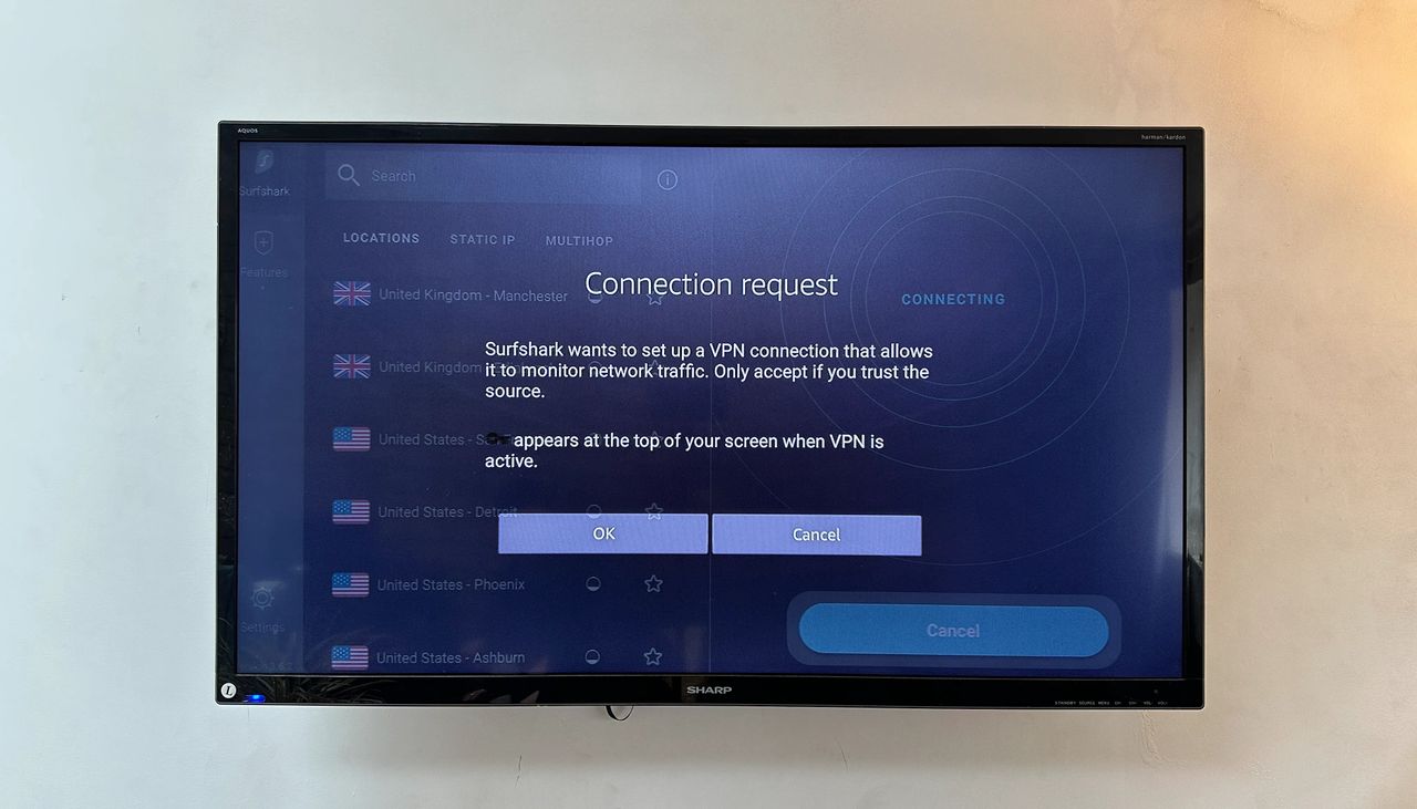 Surfshark VPN setup on a Fire Stick