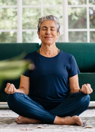 Woman meditating