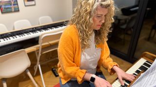 Tess playing the piano 