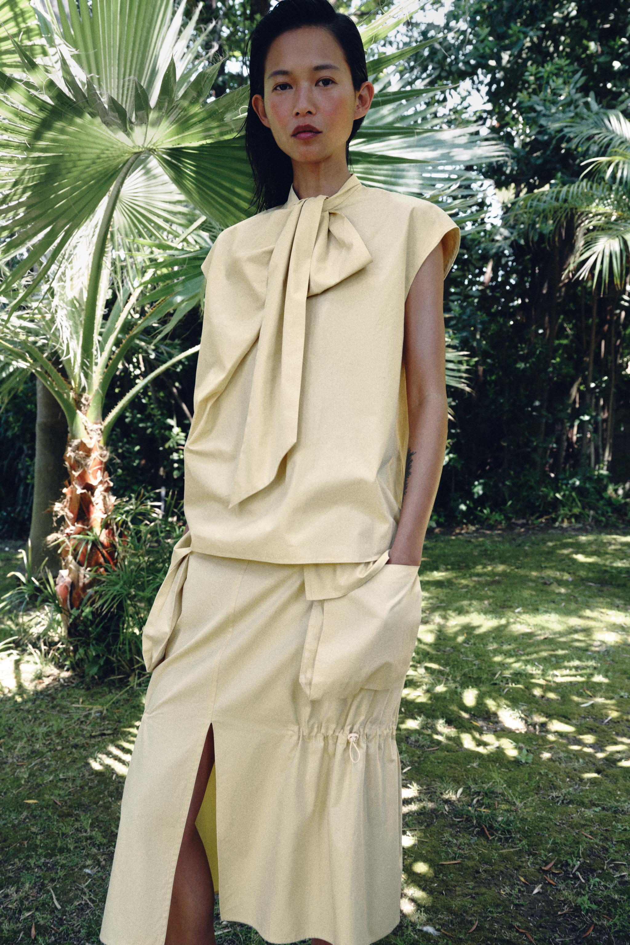 Zw Collection Bow Shirt