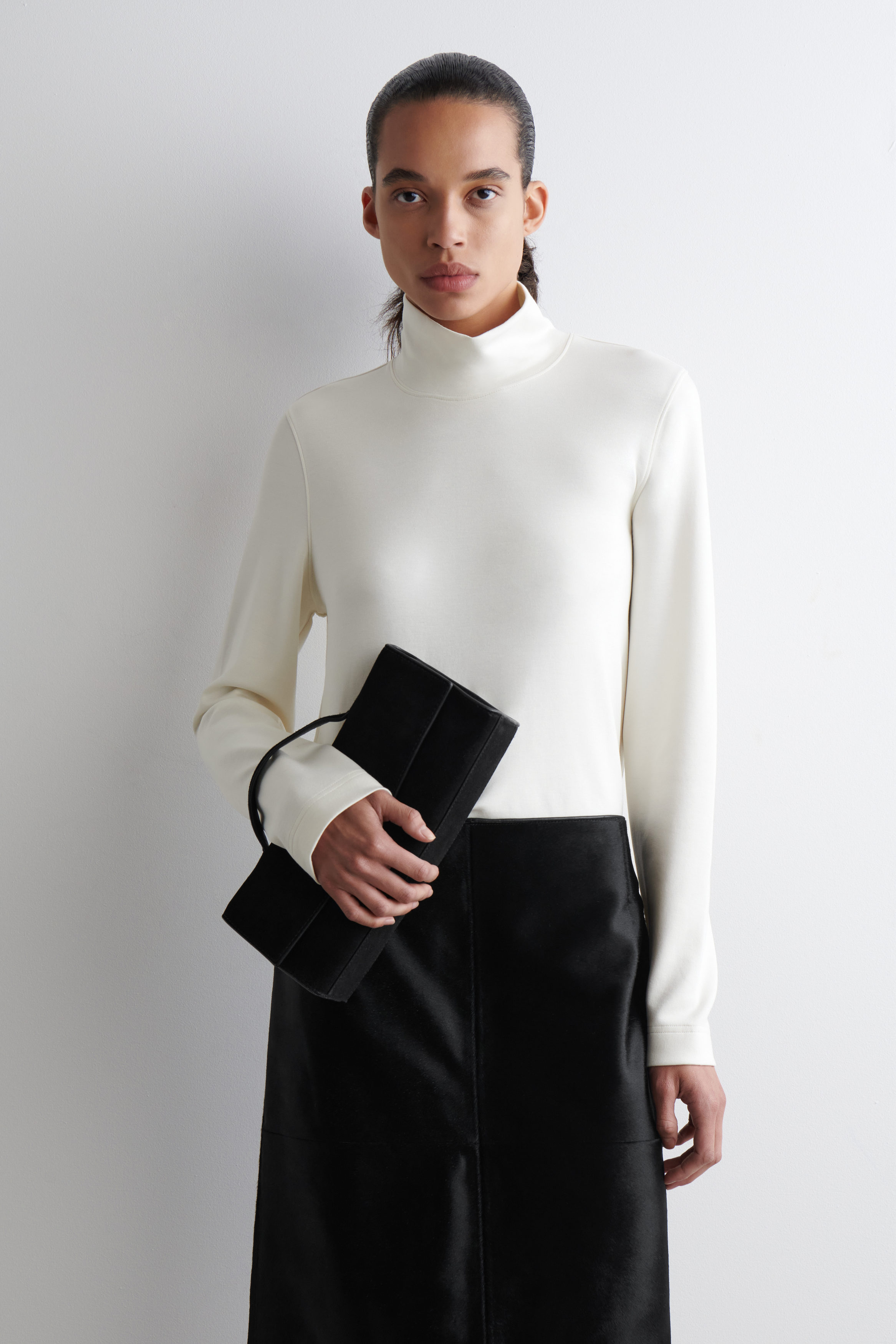 High-Neck Jersey Top