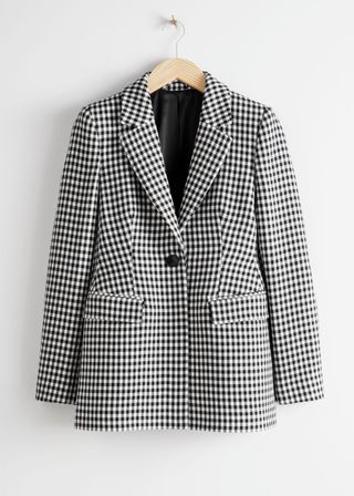 & Other Stories Tailored Gingham Blazer - was £135, now £91
