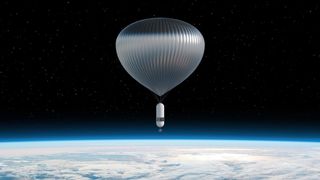 a balloon floats to the edge of space