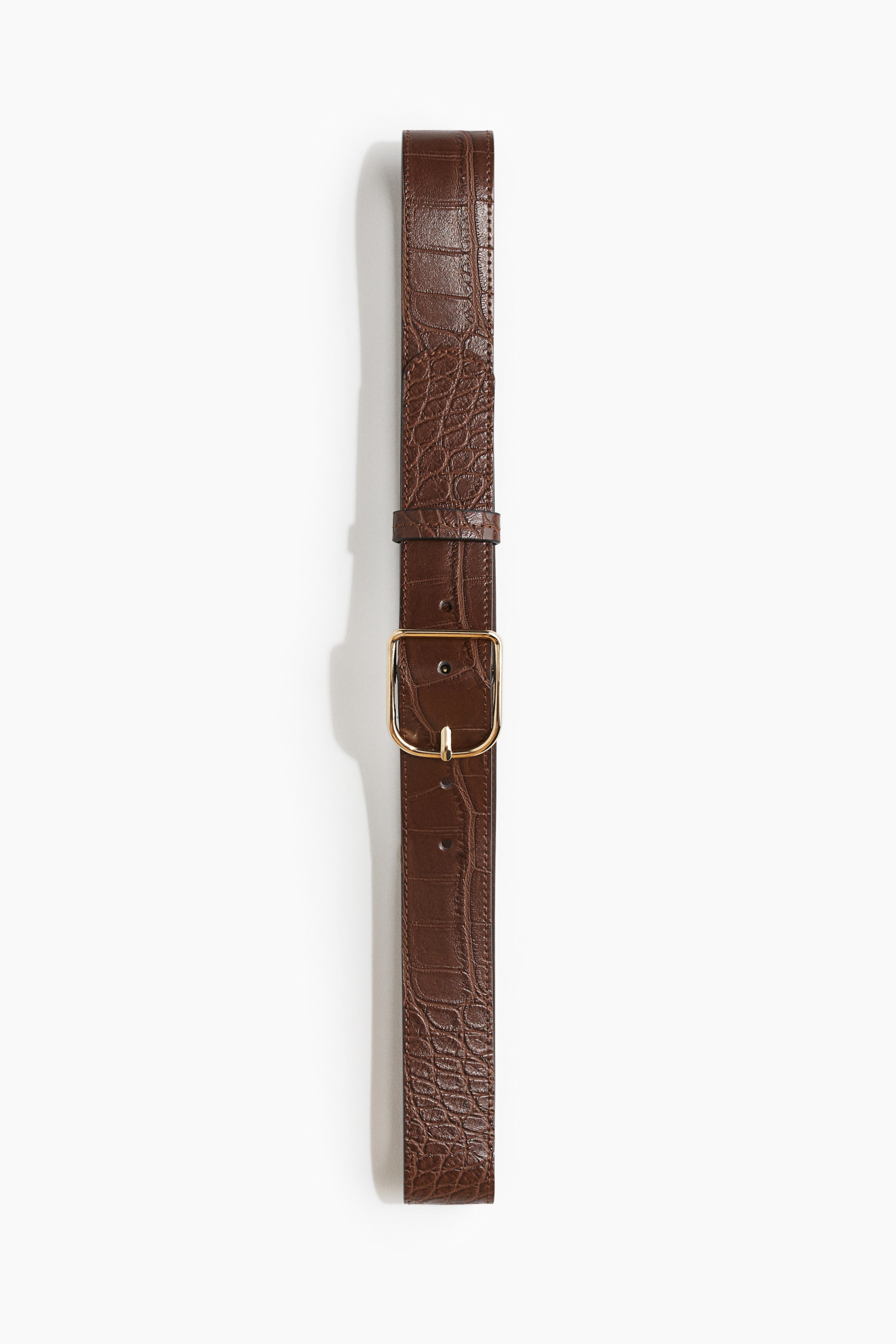 Belt - Brown/crocodile Pattern