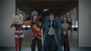 Harley Quinn, Deadshot, Captain Boomerang and Copperhead in Suicide Squad: Hell to Pay