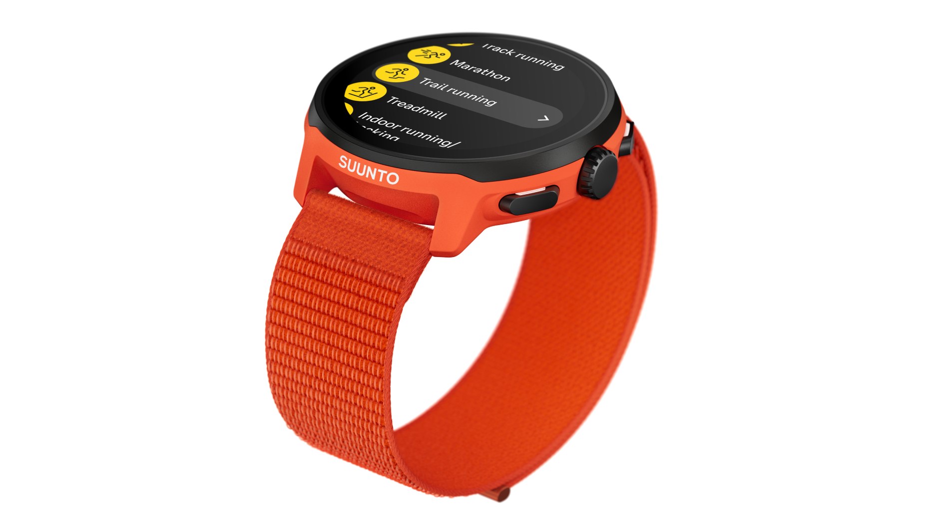 Suunto Run orange watch side-on
