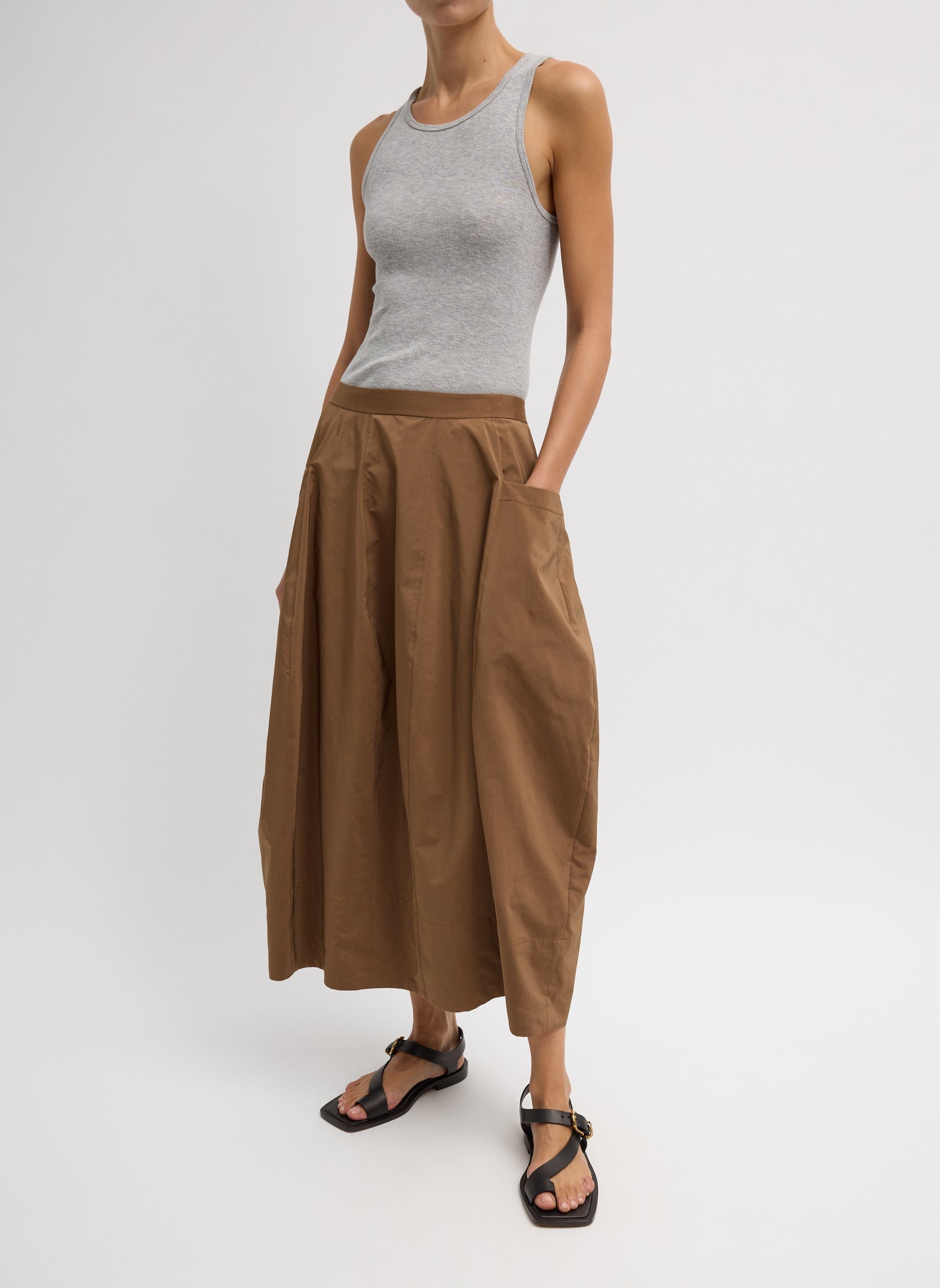 Circular Fine Rib T-Shirt Tank - Heather Grey / Xxs / T000cf7898