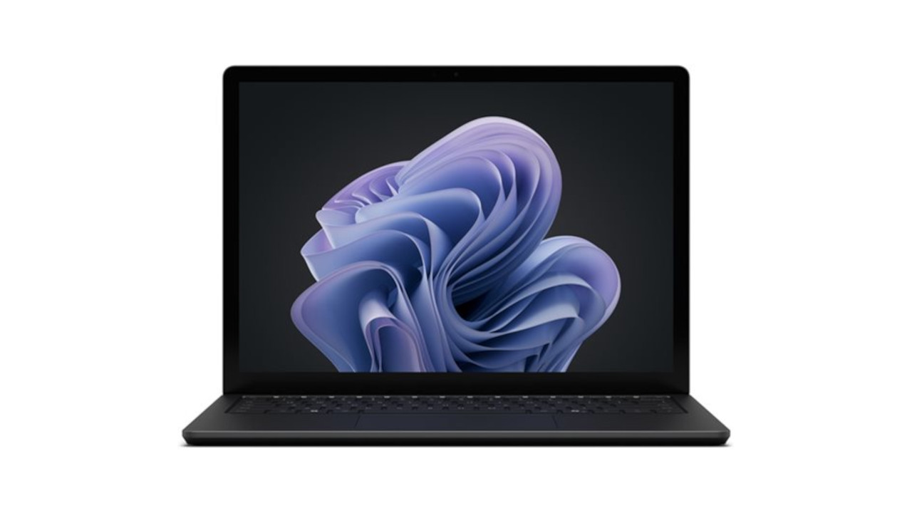 The Microsoft Surface Laptop 6 in black against a white background