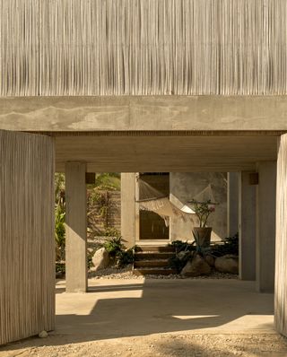 Casa Carrizo by BAAQ interior from outside looking in