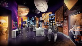 Artist’s rendering of the remodeled "Exploring the Planets" gallery at the Smithsonian National Air and Space Museum.