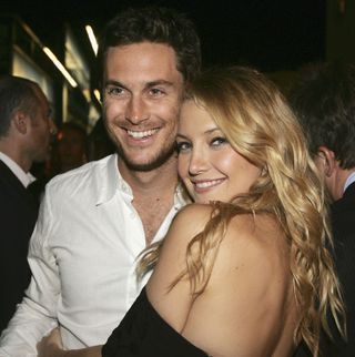 Actors Oliver Hudson and his sister Kate Hudson pose at the afterparty for the premiere of Universal Picture's "The Skeleton Key" at the Universal Studio Tour on August 2, 2005 in Los Angeles, California.