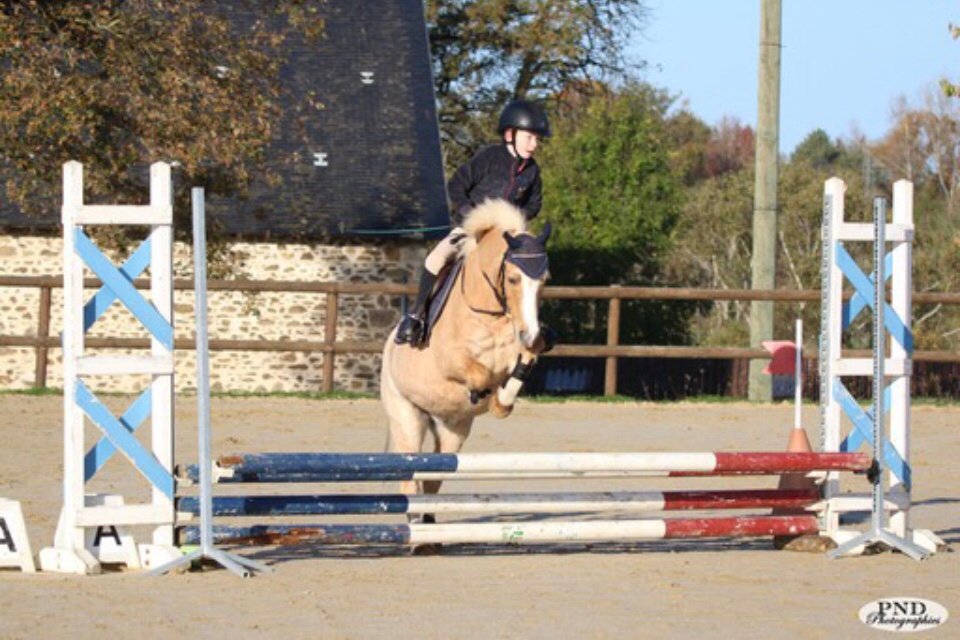 Frankie Charles riding his pony Ben