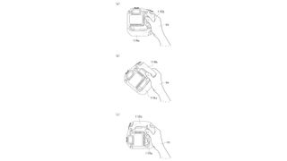 Canon one-handed grip patent