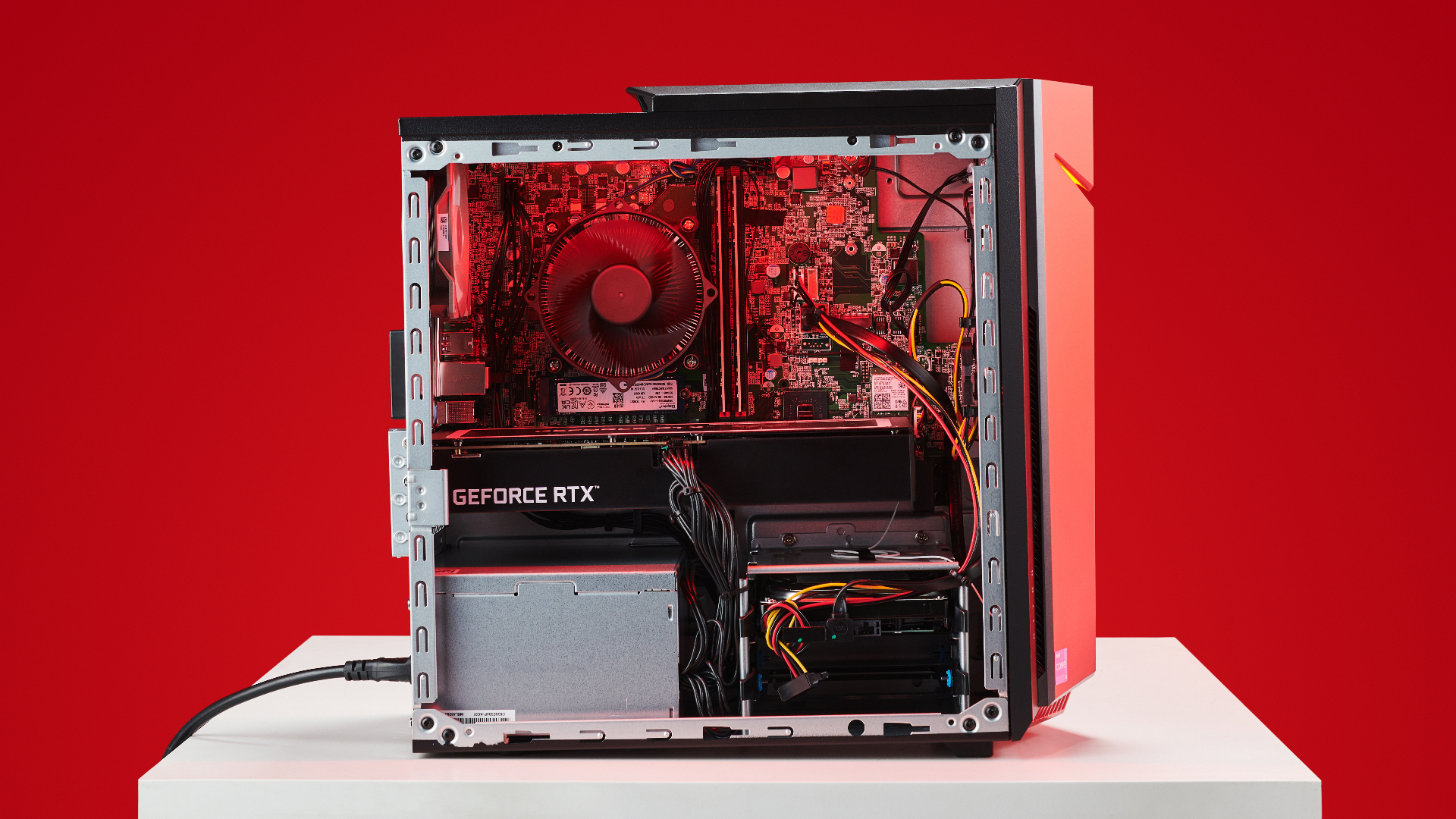 The Acer Nitro 50 gaming PC side on.