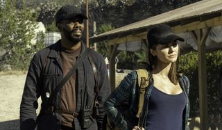 strand and sherry at Morgan's dam in fear the walking dead season 6