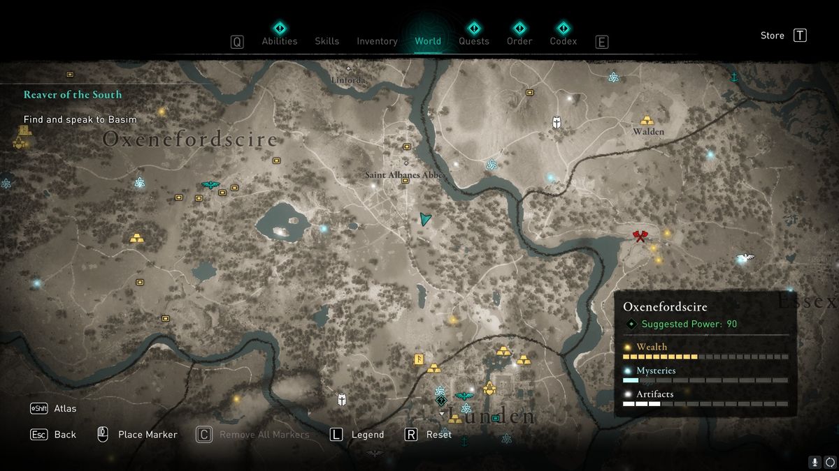 AC Valhalla Lunden treasure hoard map location