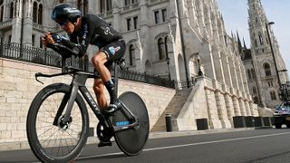 Romain Bardet riding the new Scott Plasma TT bike at the Giro d'Italia Stage 2