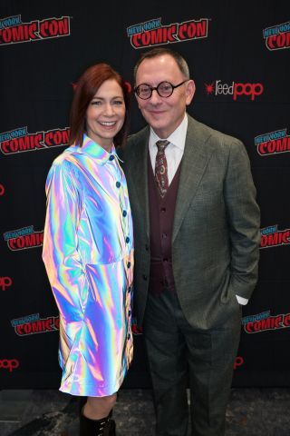 Carrie Preston and Michael Emerson as NYCC for Elsbeth