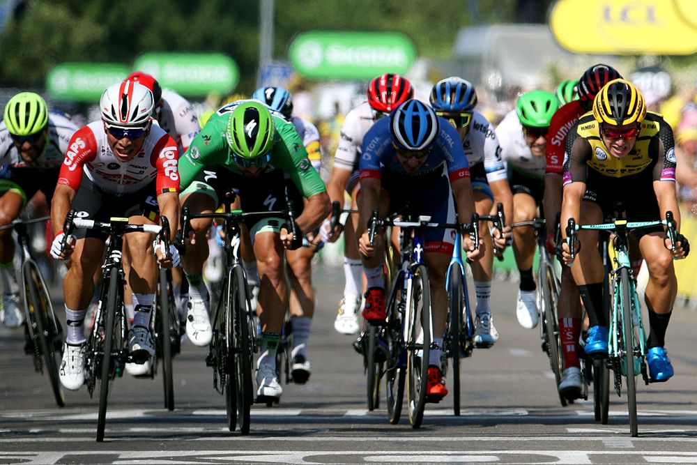 Caleb Ewan (Lotto Soudal) wins stage 16 at the Tour de France in Nimes