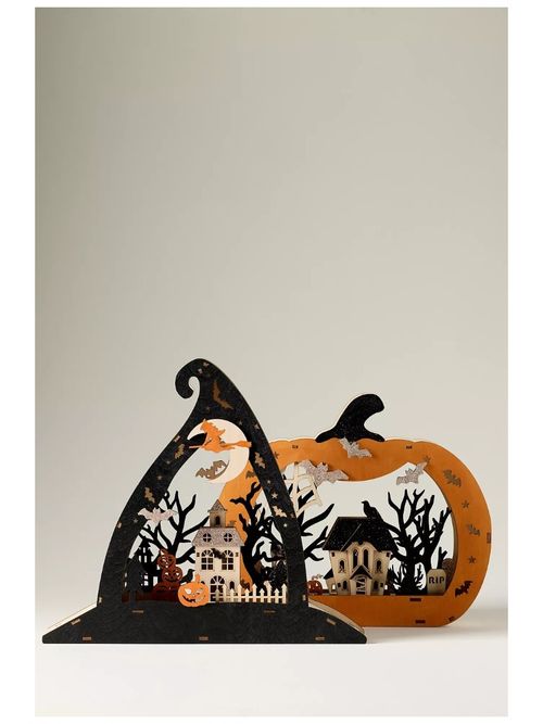 Ghostly Light-Up Mantle Decor