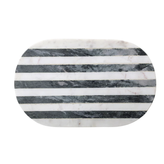 Black & white stripe marble serving board