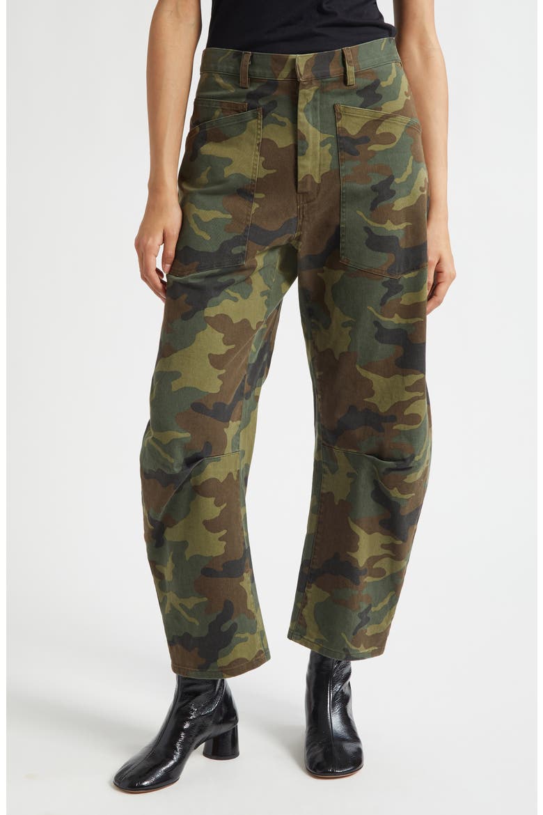Shon Camo Barrel Leg Pants
