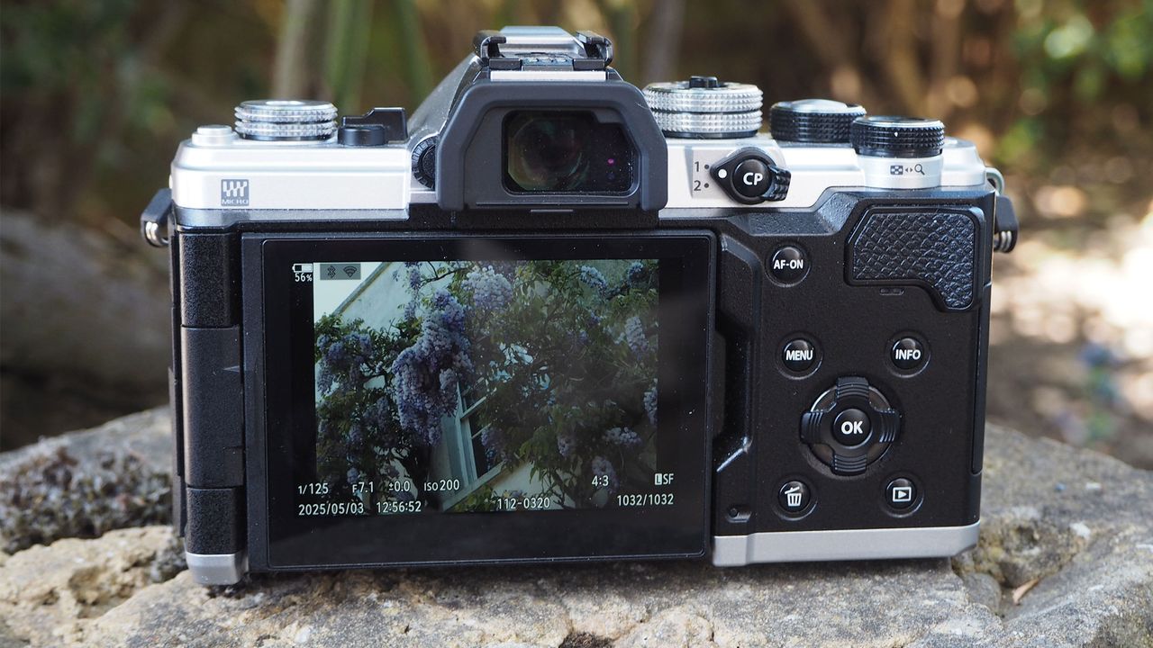 The back screen of the OM System OM-3.