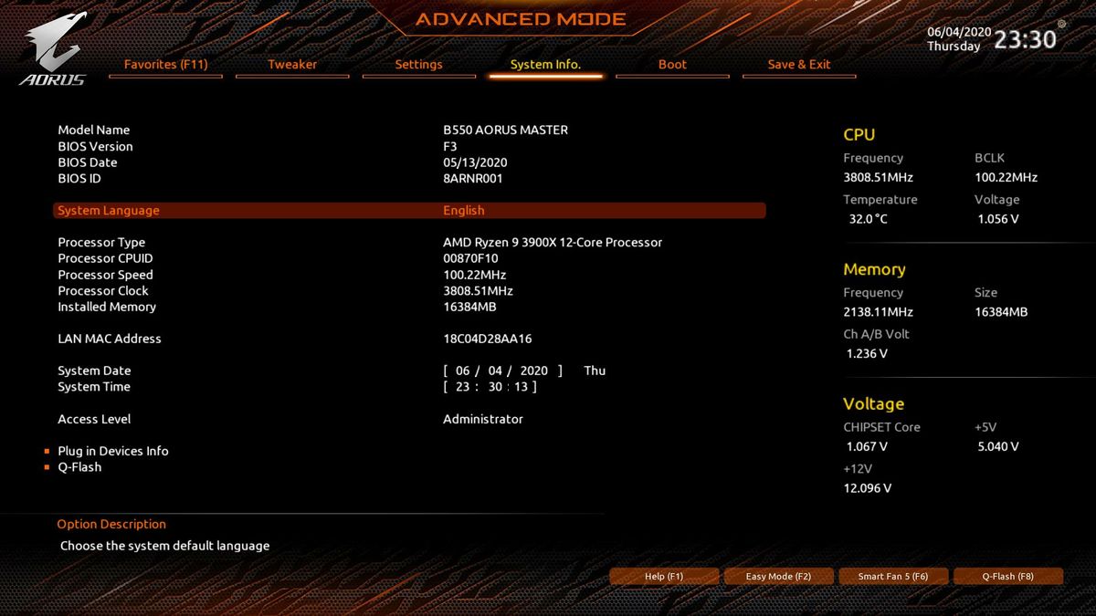 Gigabyte B550 Aorus Master