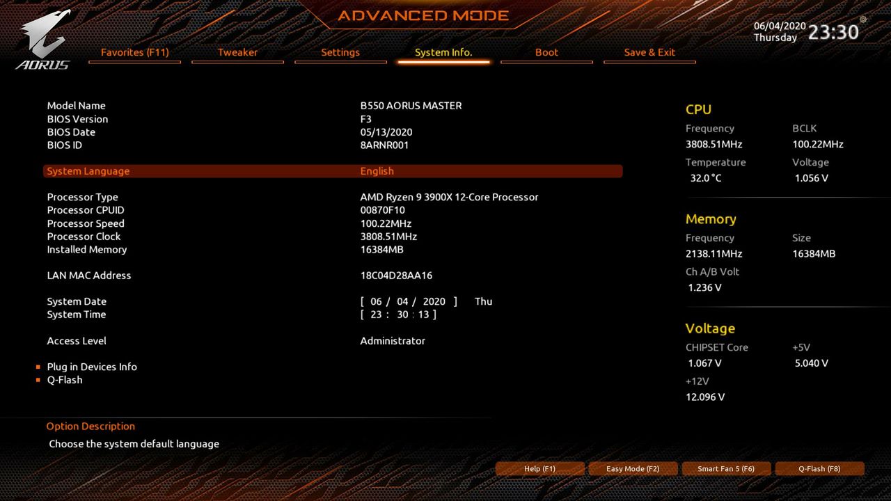 Gigabyte B550 Aorus Master