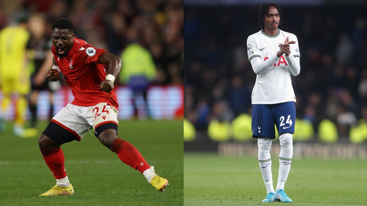 Serge Aurier and Djed Spence for Nottingham Forest vs Tottenham Hotspur