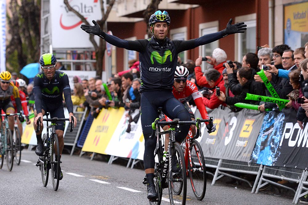 Alejandro Valverde (Movistar) takes the stage 2 win in Olot