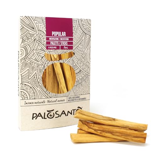Palosanto - Palo Santo Sticks Popular Ayabaca From Peru - 8 Wood Sticks 10cm - Natural Incense for Stress Relief and Meditation - Palo Santo Wood Wild Harvested & Sustainably Sourced