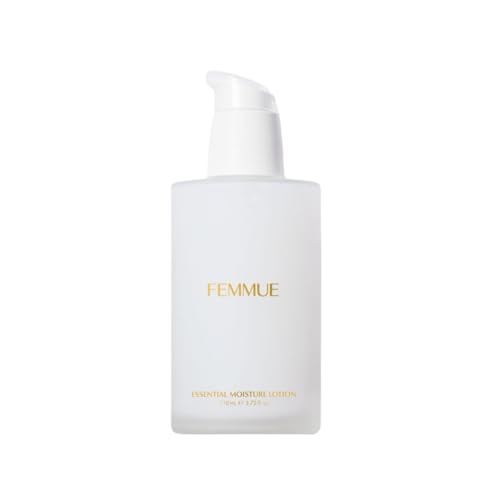 Femmue Essential Moisture Daily Hydrating Water Serum Essence (3.72 Oz) | Lotion Essence Skin Moisturizer | With Rose Water | Korean Skin Care