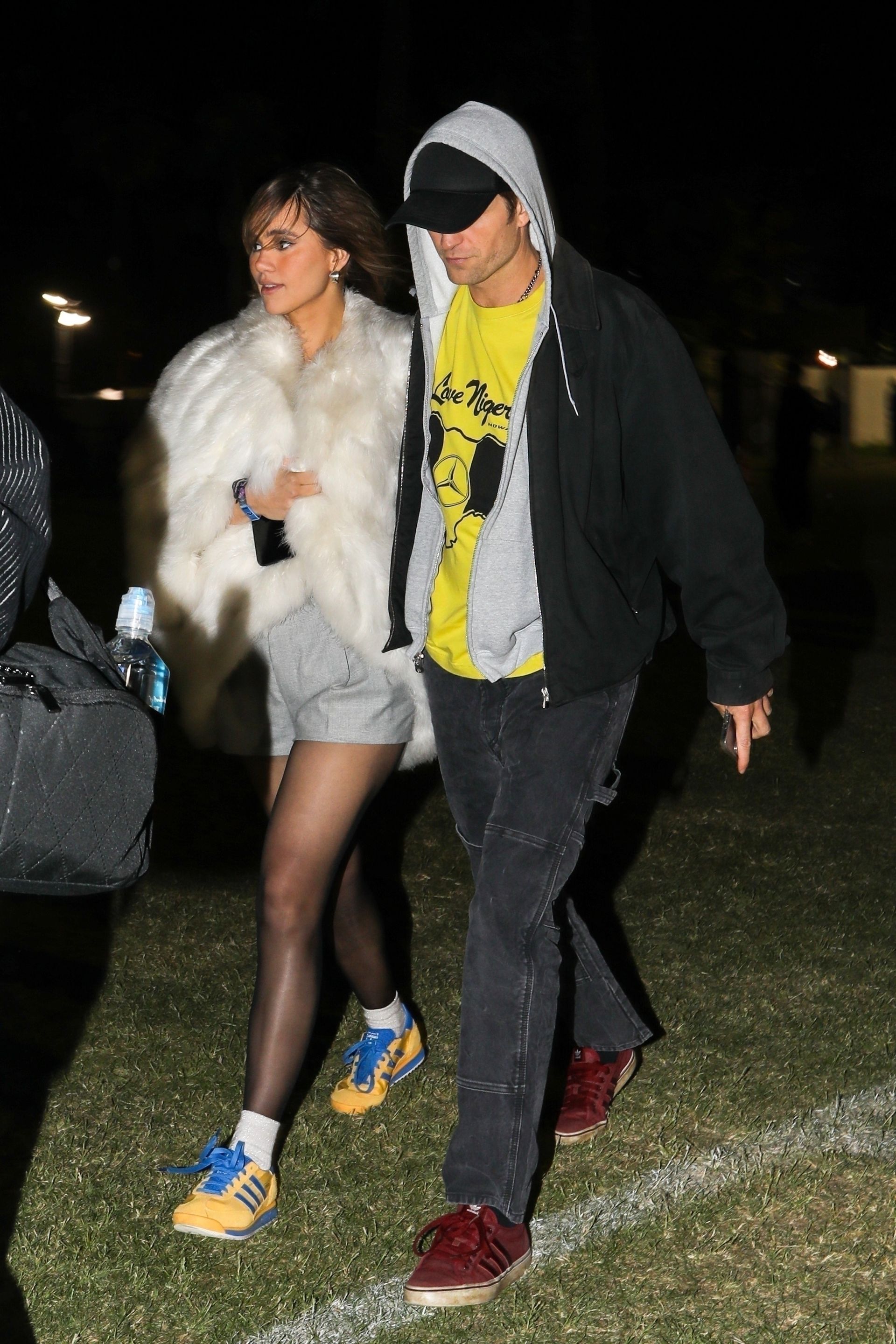 Suki Waterhouse wearing Adidas SL 72 sneakers at Coachella