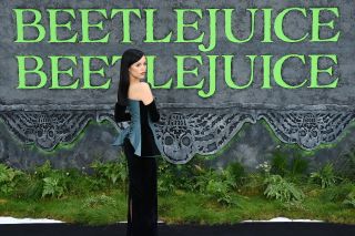 Jenna Ortega attends the UK Premiere of "Beetlejuice Beetlejuice" at Cineworld Leicester Square on August 29, 2024 in London, England.