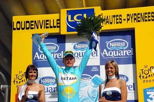 Alexander Vinokourov (Astana) took the honours on stage 15
