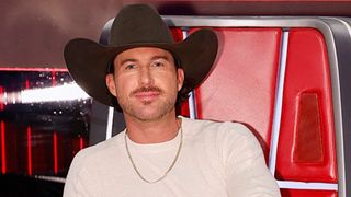 Riley Green is shown on The Voice.