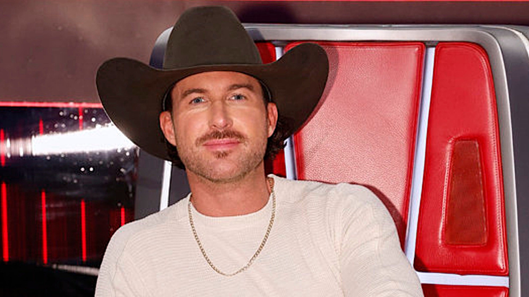 Riley Green is shown on The Voice.