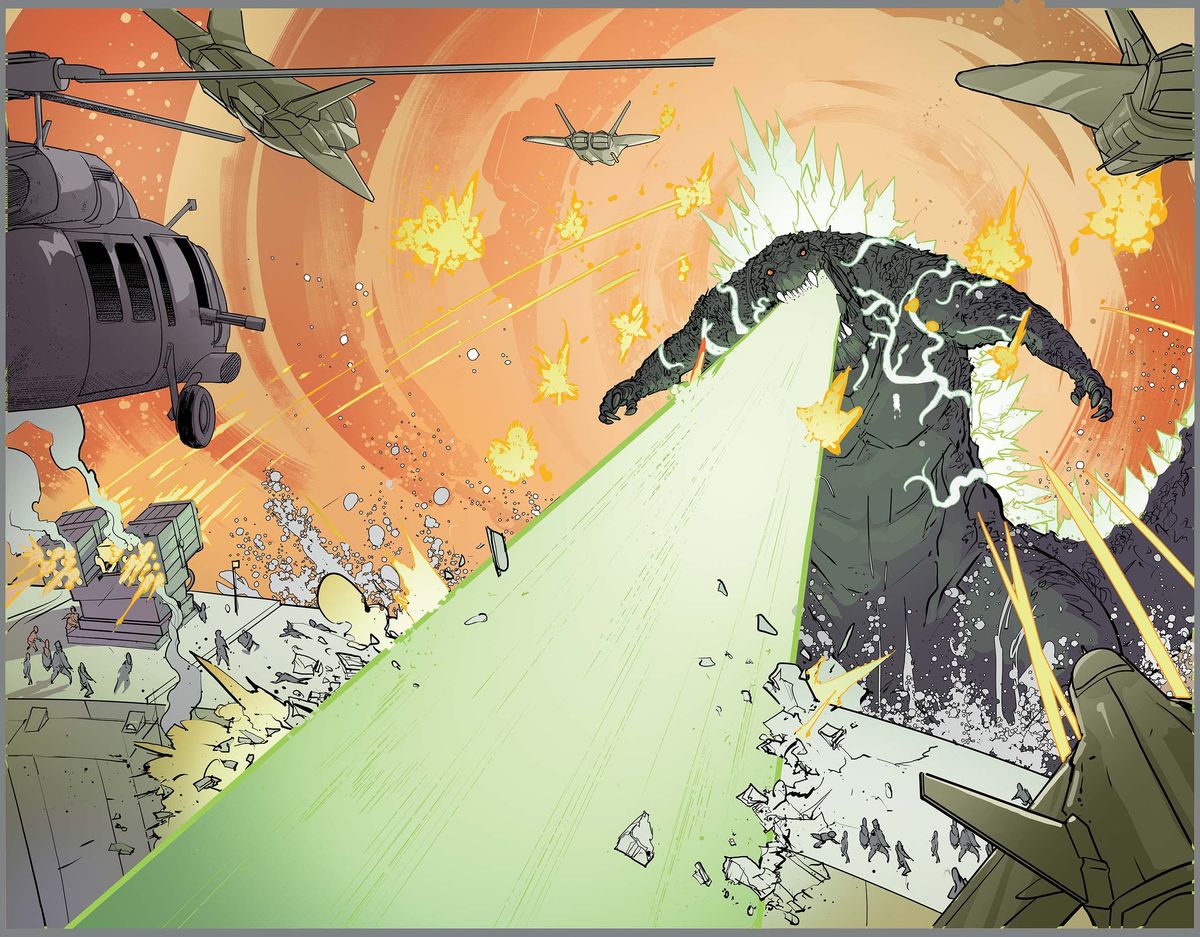 Godzilla #1 interior art by Nikola Čižme&scaron;ija.