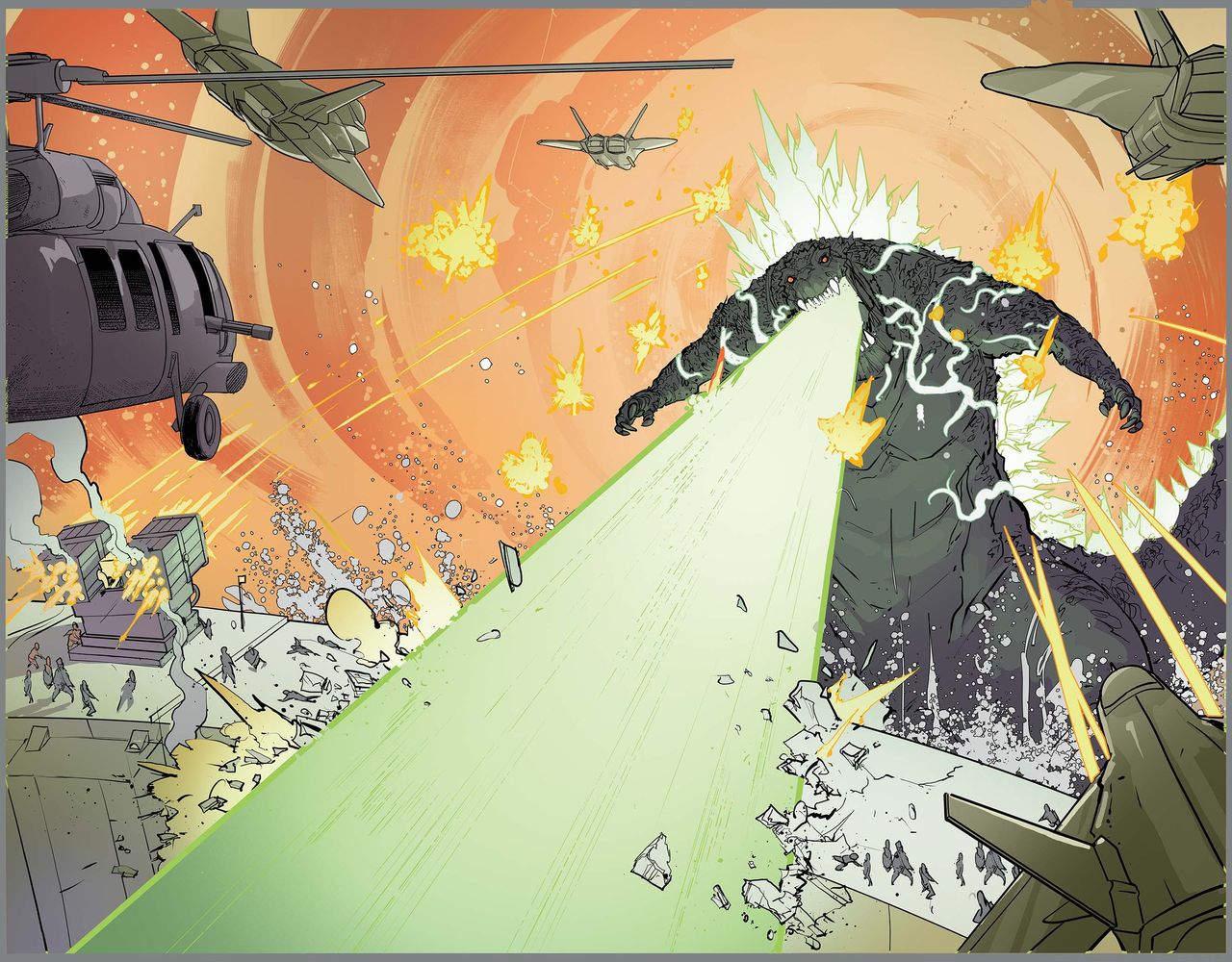 Godzilla #1 interior art by Nikola Čižme&scaron;ija.