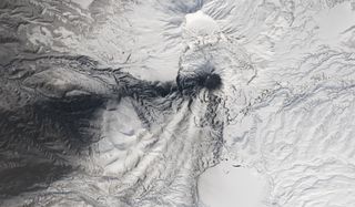 karymsky volcano in russia