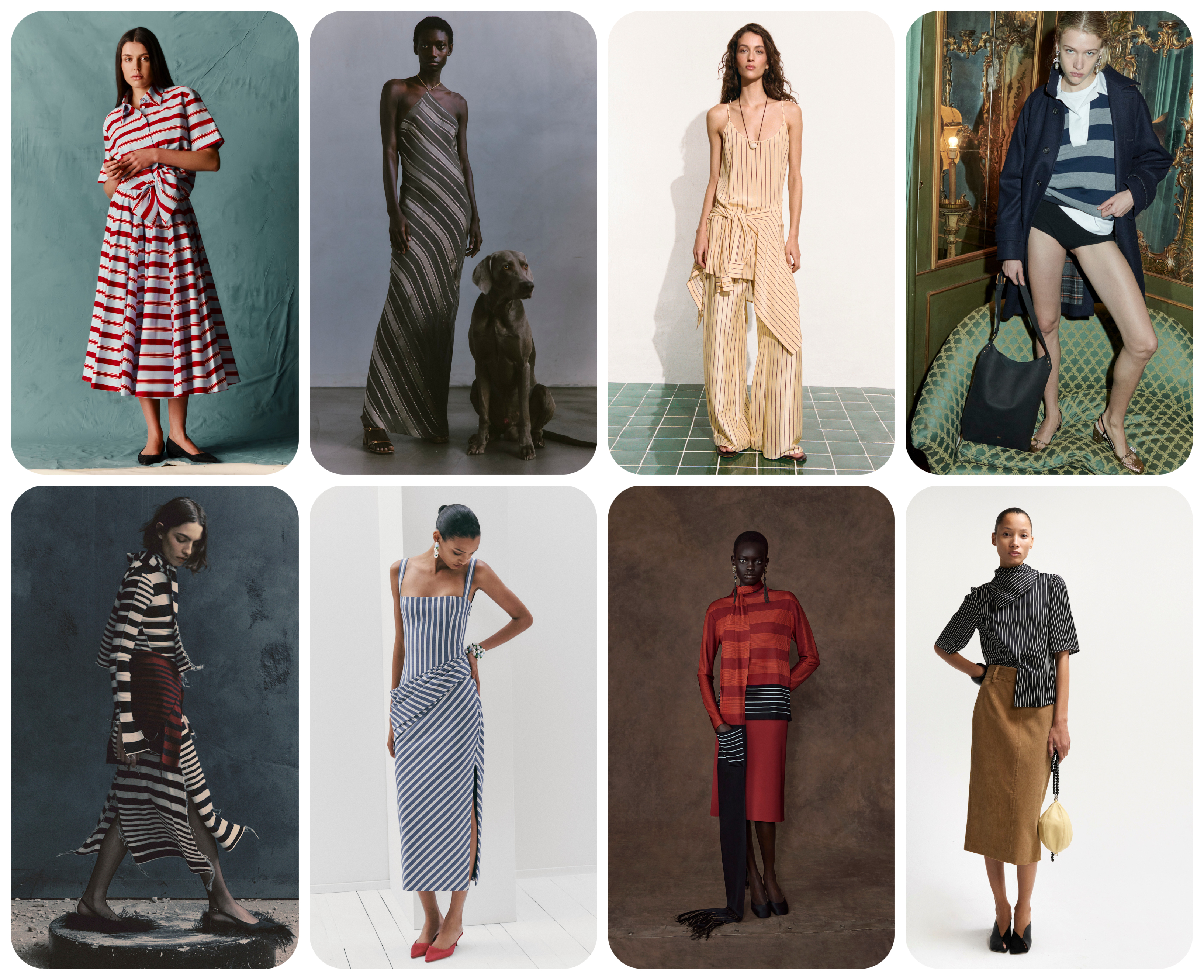 summer fashion trends 2026, stripes at Emilia Wickstead, Stella McCartney, Staud, No. 21, Erdem, Carolina Herrera, Ferragamo, Maria McManus