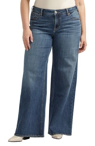 Suki Curvy Mid Rise Wide Leg Jeans