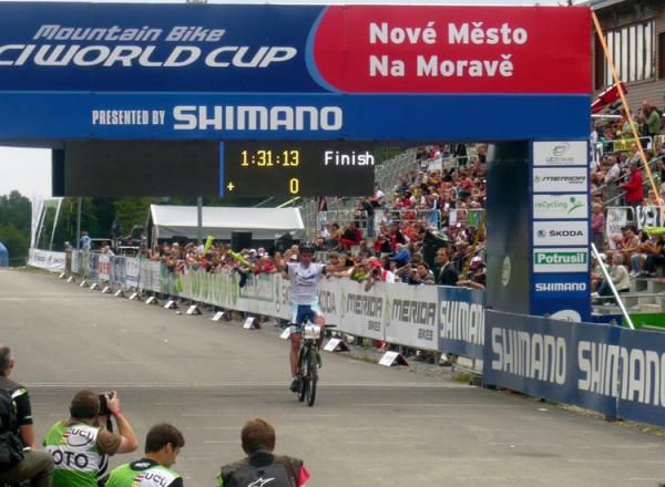 Gerhard Kerschbaumer (TX Active Bianchi) won the U23 men's cross country in Nove Mesto, Czech