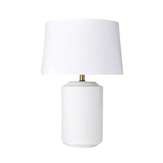 A white table lamp
