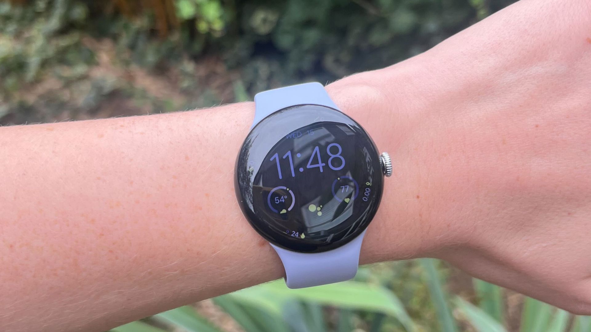 Grace Walsh wearing the Google Pixel Watch 4